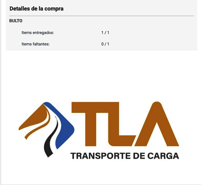 Confirmaci&oacute;n de entrega Grupo TLA
